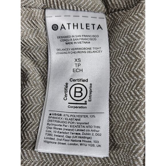 ATHLETA WOMEN'S DELANCEY HERRINGBONE TIGHT LEGGING A CHEVRONS DELANCEY SIZE XS - Picture 7 of 10